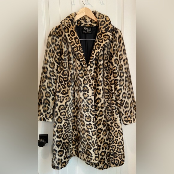duval Jackets & Blazers - Leopard coat real fur